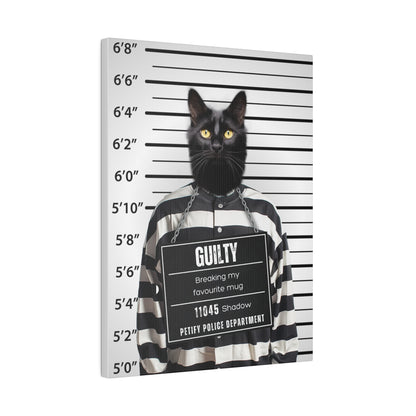 Guilty Mugshot - Custom Canvas Pet Portrait