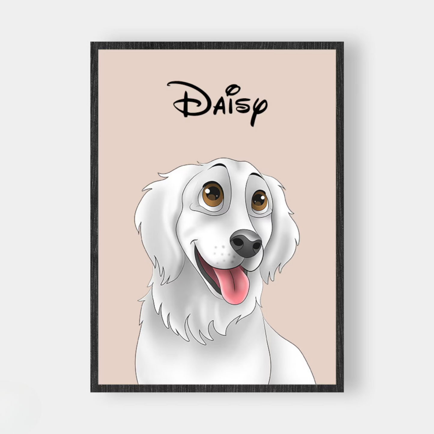 Wall Art | Custom Hand-Drawn Cartoon Pet Portrait