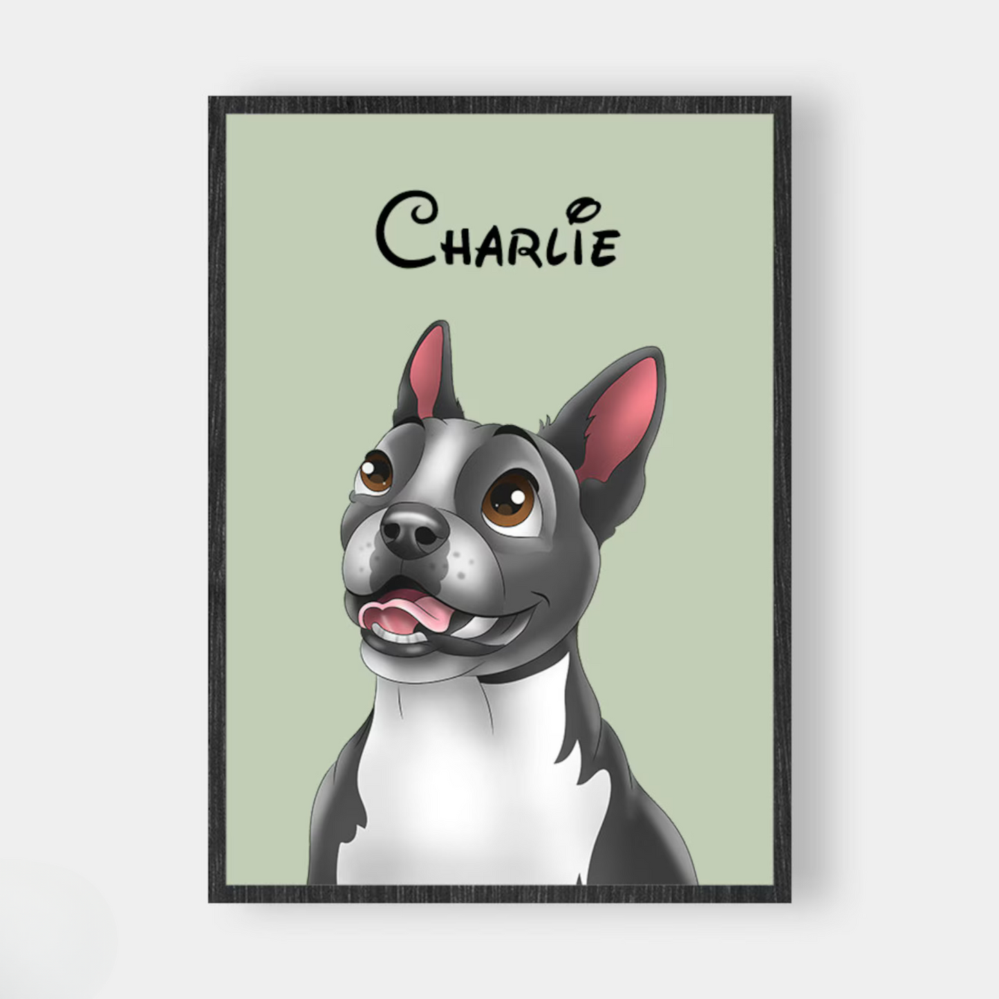 Wall Art | Custom Hand-Drawn Cartoon Pet Portrait