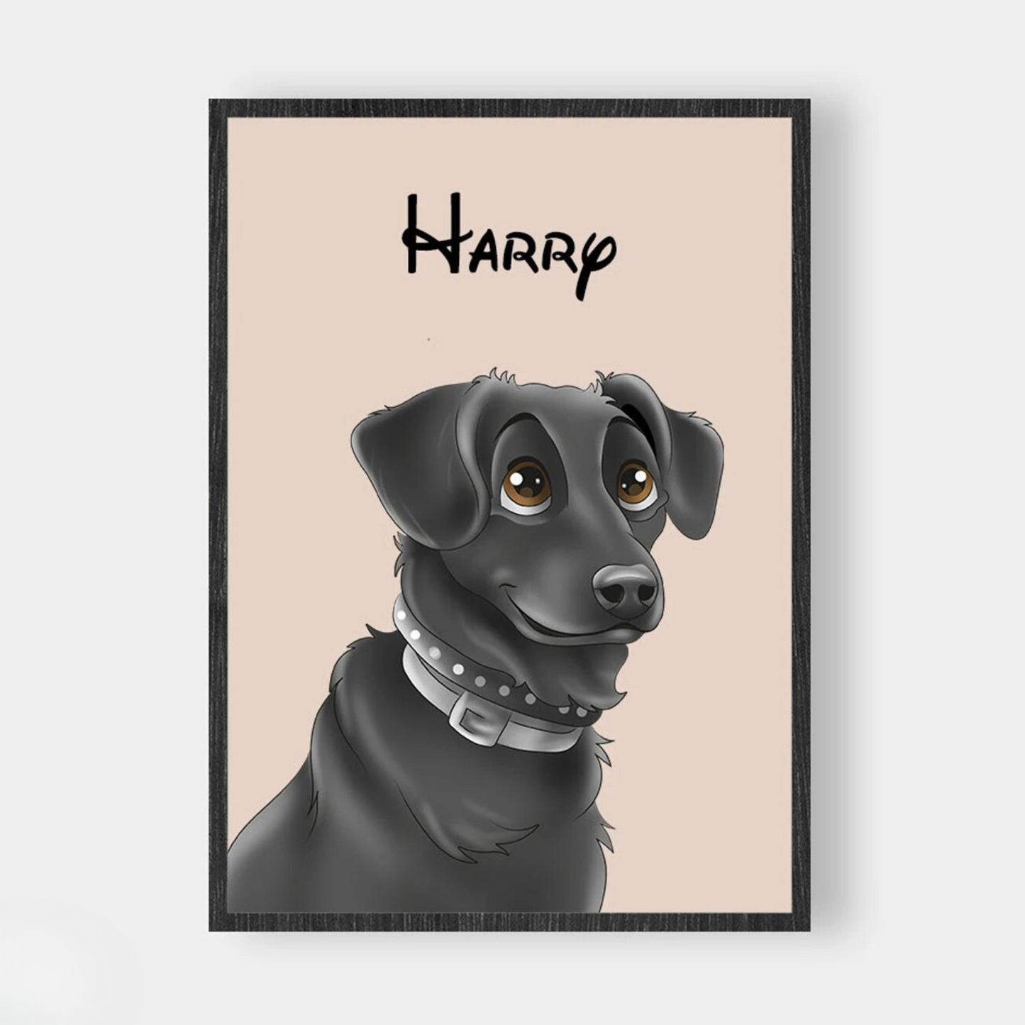 Wall Art | Custom Hand-Drawn Cartoon Pet Portrait