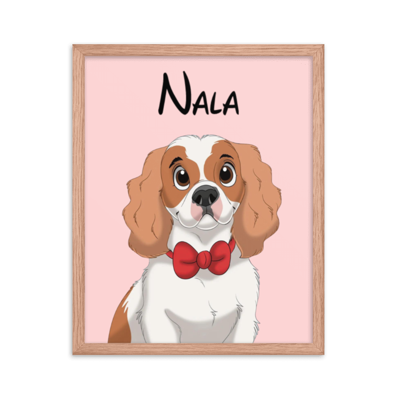 Wall Art | Custom Hand-Drawn Cartoon Pet Portrait