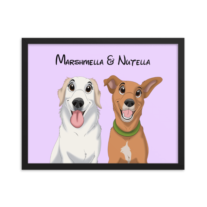 Wall Art | Custom Hand-Drawn Cartoon Pet Portrait