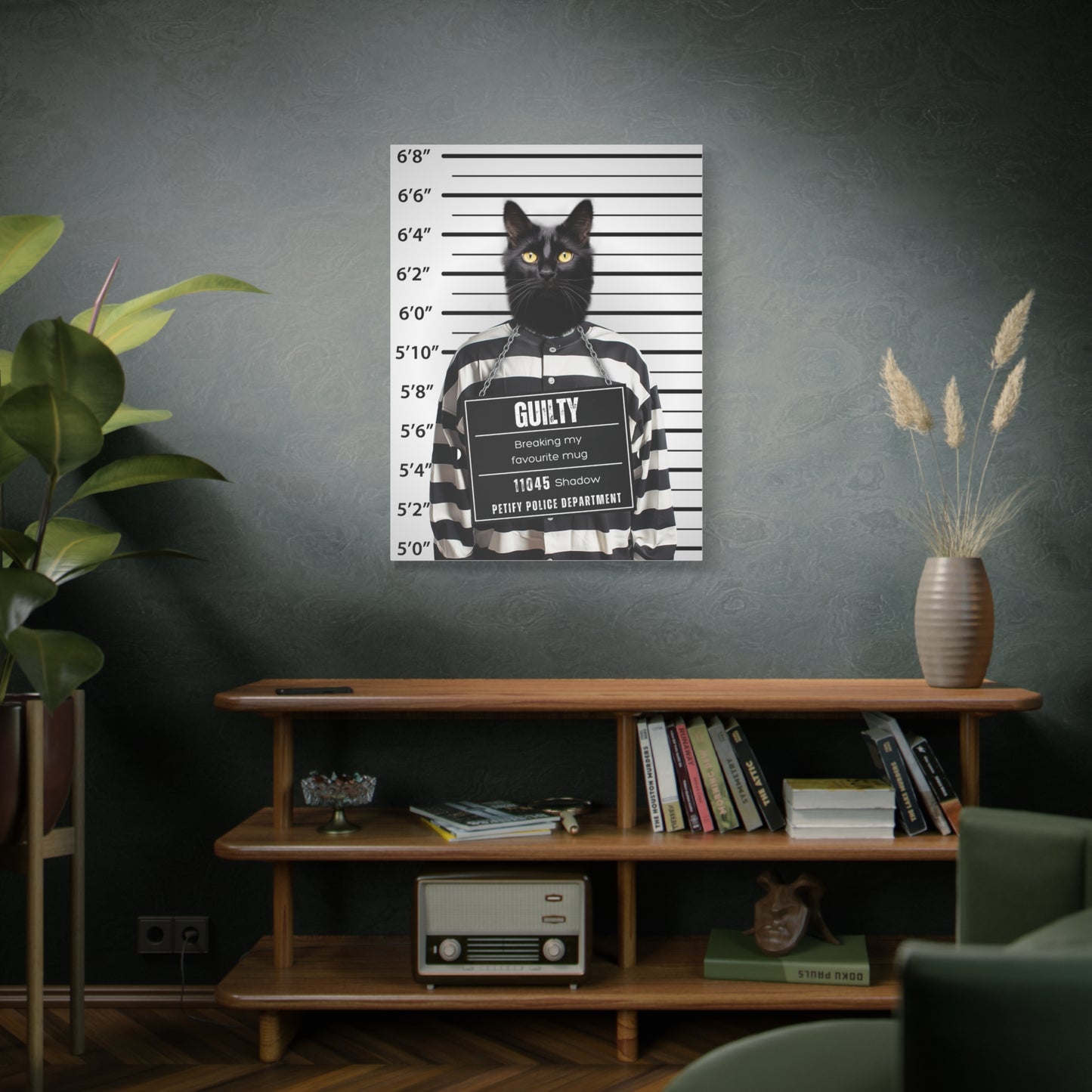 Guilty Mugshot - Custom Canvas Pet Portrait