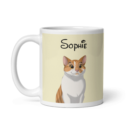 Cartoon Style Hand-Drawn Custom Pet Mug