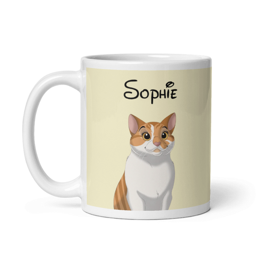 Cartoon Style Hand-Drawn Custom Pet Mug